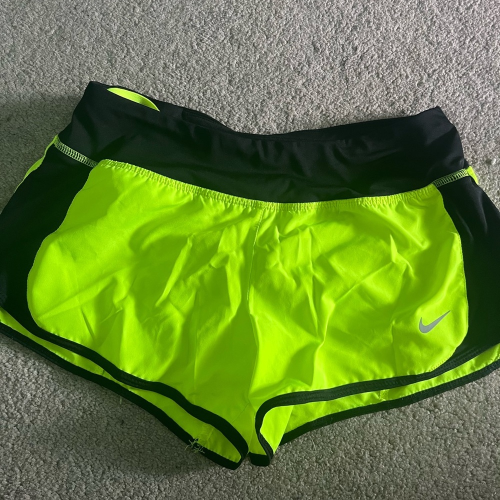 Neon yellow and black Nike shorts